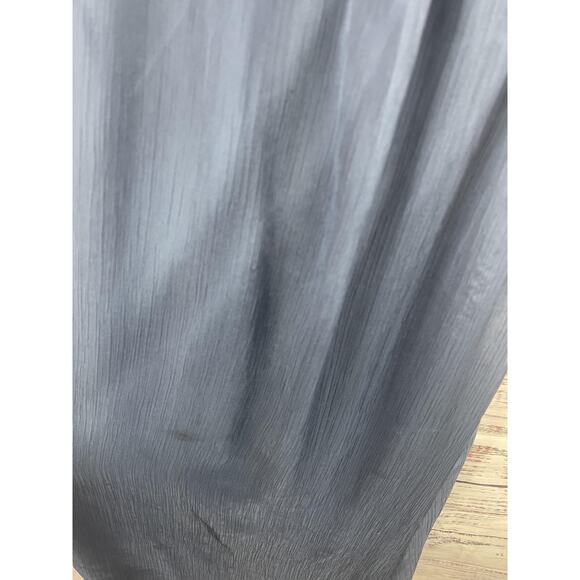 BHLDN Dress Women's Small Blue Chiffon Maxi Gown Ruched Bodice Bridesmaid Formal - Picture 3 of 9